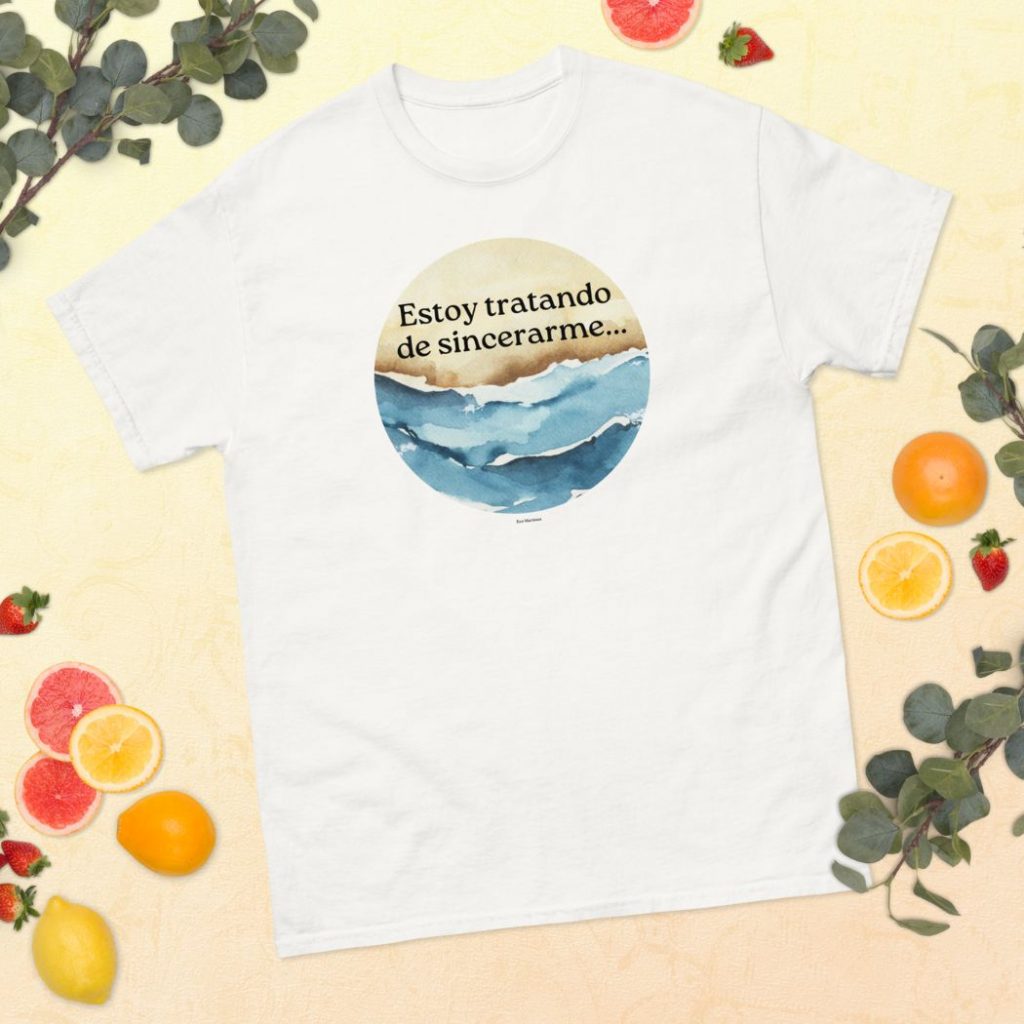 Camiseta "Al Mar" por Eco Martínez - Blanco